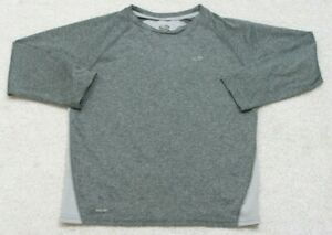 Medium Champion Duo Dry Gray Boys Polyester Tee T-Shirt Long Sleeve 8-10 1-926
