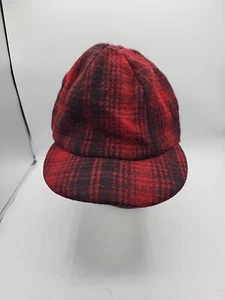 Woolrich Cap Trapper Hat Buffalo Plaid Ear Flap 1950 Lined Secret Pocket Vintage - Picture 1 of 19