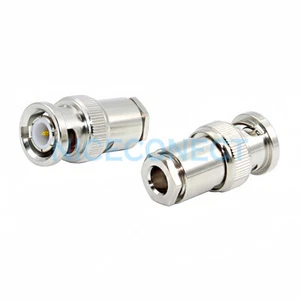 10x BNC Klemme Stecker Stecker für LMR195 RG58 RG142 RG400 Koaxialkabel Neu - Bild 1 von 4