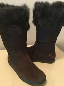 Coach Damen Braun Wildleder Fell Talen Stiefel US 6 Euro 36,5 - Bild 1 von 11