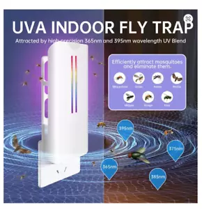 Flying Insect Trap Plug in Mosquito Bug Zapper with 5 Sticky Glue Board Refills - Picture 1 of 9