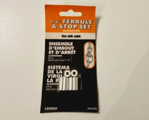 Lehigh 1/8 in. Aluminum Ferrule and Stop Set 7332 - Picture 1 of 3