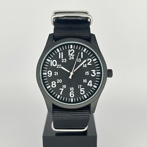Men's Quartz Watch - Black Dial - Nato Strap - 3 ATM Waterproof