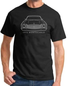 1972 Chevy Monte Carlo Classic Front End Design Tshirt NEW - Picture 1 of 23
