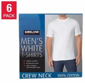 Kirkland Signature Men's Crew Neck T-Shirts | White | Large - Picture 1 of 3