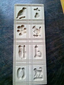 holzmodel springerle 8 Motive 8x20 cm Vogel Kirche Eichhörnchen Wurst Hund Klee - Bild 1 von 2