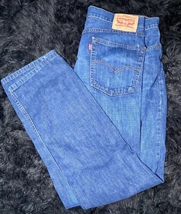 Levi's 514 Denim Medium Wash Straight Leg Jeans Cotton Blend Size 36 x 32 - Picture 1 of 3