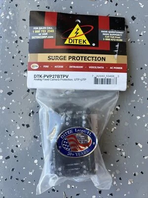 NEW Ditek DTK-PVP27BTPV CCTV UTP Video Surge Protector Covers Video Power Lines