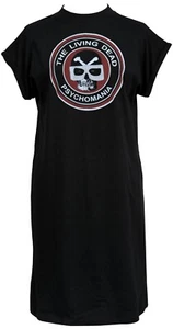 Psychomania Women's Horror High Neck T-Shirt Dress Death Wheelers 70's Biker - Picture 1 of 2