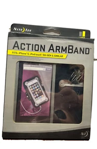 Nite Ize NIPB2-01-R8 Action Armband for iPhone 5 iPod Touch Large Black New OEM - Picture 1 of 5