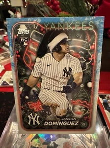 2024 Topps Holiday Jasson Dominguez Santa Hat H75 SP - Picture 1 of 2