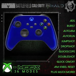 XBOX ONE SERIES RAPID FIRE CONTROLLER - CARNAGE MOD 2.0 - CHROME BLUE - MODDED - Picture 1 of 7