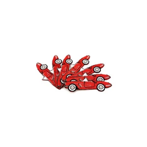 Small Red Vette Corvette Embroidered Patch - Iron On PAT134 - Picture 1 of 2