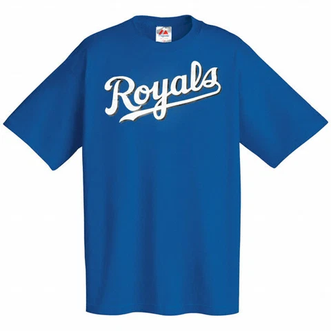 KANSAS CITY ROYALS MAJESTIC WORDMARK TEE SHIRT Cover