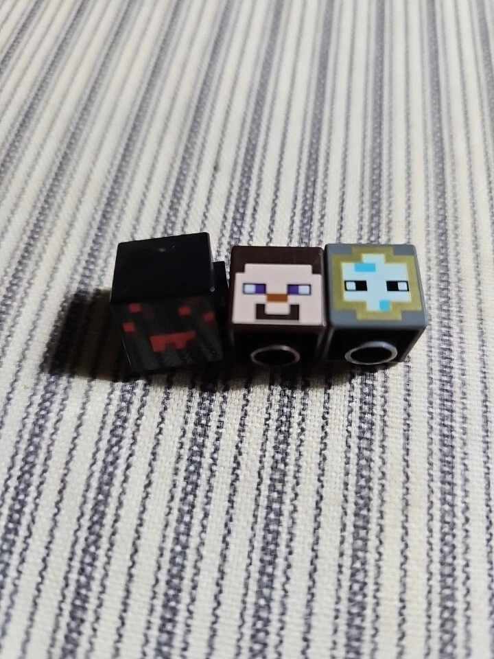 Minecraft Spider Head, Steve Minifig Head Lote (3) LEGO Foto 1 de 1
