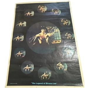 Vintage 1974 The Legend Of Bruce Lee Poster Karate Martial Arts 58x42 Very Rare - Picture 1 of 16