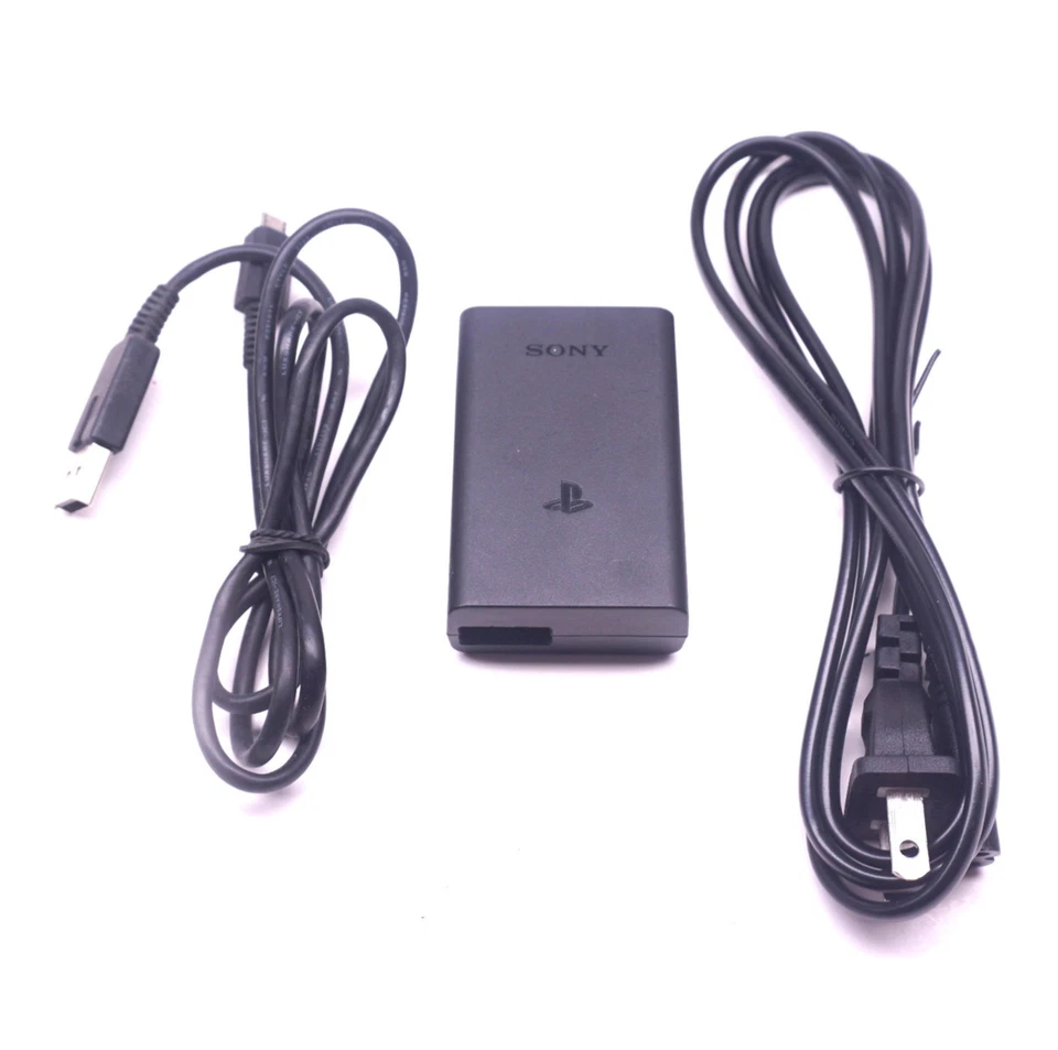 Cargador de pared Sony Playstation PS Vita 2000 OEM cable USB y adaptador de CA de ladrillo Foto 1 de 4
