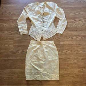 Chaqueta/falda vintage Paris Sport Club de dos piezas - talla 7/8 - color crema - Imagen 1 de 12