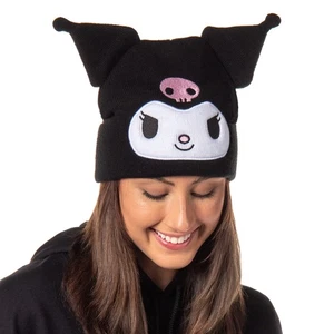 Sanrio Hello Kitty Kuromi Beanie Embroidered 3D Character Knit Beanie Hat Cap - Picture 1 of 3