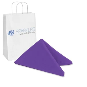 10 pcs 20"x20" inch Polyester Cloth Napkin - Purple - Wedding Linen ci - Picture 1 of 6