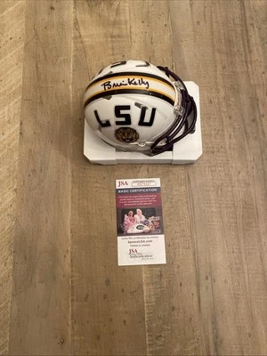 BRIAN KELLY SIGNED LSU TIGERS WHITE SPEED MINI HELMET. LSU HEAD COACH! JSA COA📈 - Image 1 of 4