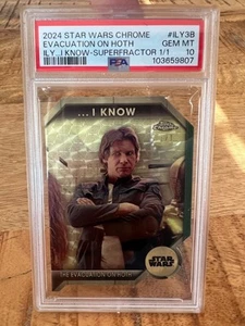 2024 Star Wars Chrome Han Solo Superfractor 1/1 Die-Cut PSA 10 - Picture 1 of 2