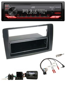 JVC DAB Lenkrad Bluetooth USB Autoradio für Fiat Idea 2006-2012 schwarz - Bild 1 von 9