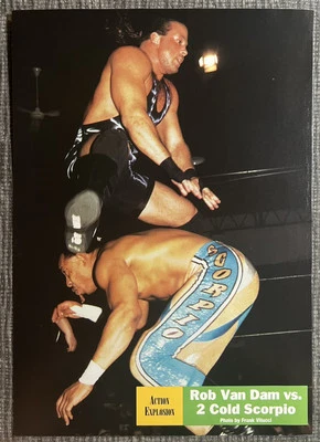 Rob Van Dam & 2 Cold Scorpio Revista de Lucha Doble Cara Página Pinup WCW ecw Foto 1 de 2