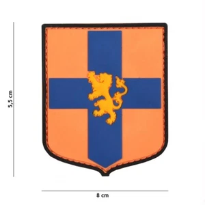 PATCH 3D PVC LION ORANGE Dutch shield  HOOK AND LOOP - Picture 1 of 1