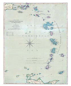 1789 Karte der Karibik und Inseln - Bild 1 von 4