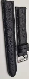 Cinturino vero struzzo handmade in Italy mm17/16 nero anche per Jaeger Reverso - Foto 1 di 4