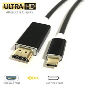 USB C to HDMI Cable USB 3.1 Type C Male to HDMI Male 4K Cable Macbook Chromebook - Picture 1 of 4