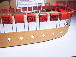 10Pcs MFTD334K0450 HJC Metallized Polyester Film Capacitor 0.33uF 330nF 450V 10% - Picture 1 of 6