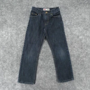 Levi's 511 Jeans Youth 7 Reg Slim Straight Dark Wash Fade Adjustable Waist - Picture 1 of 16