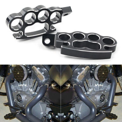 Foot Pegs Footrests Footpegs Pedal for Harley Softail Dyna Sportster Touring mo - Image 1 of 4
