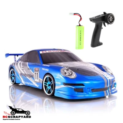 RC Car Drift Car HSP Porsche Electric Blue 1/10 + Radio Control RTR - Not a toy - Image 1 of 4