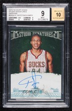 2015 Court Kings Studio Signatures Sapphire /25 Giannis Antetokounmpo BGS 9 Auto