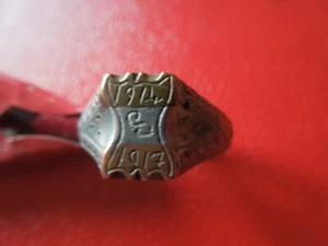 J 6735  WW1  GERMANY 1914-1917 TRENCH ART RING WEIGHT  5,5  GR  SIZE  64 SEE DES - Picture 1 of 11