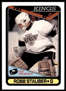 1990-91 O-Pee-Chee Robb Stauber . Los Angeles Kings #181 - Picture 1 of 2