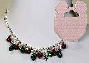 Walt Disney World Park Sammlerstück Jingle Bell Schneeflocke Weihnachten Halskette  - Bild 1 von 5