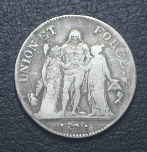 5 Francs UNION ET FORCE  AN 5 ARGENT - Bild 1 von 2