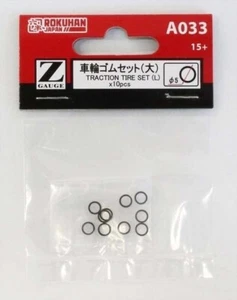 Rokuhan A033 TRACTION TIRE SET (L) x 10 pcs (Z) - Picture 1 of 1