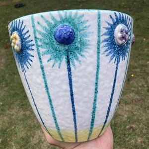 Vintage Italian Vase Mid Century Retro 1960s Handmade Ceramic Art Decor - Picture 1 of 8