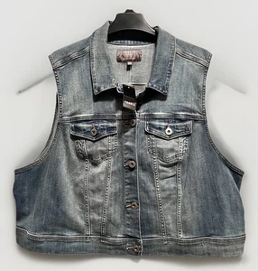 NWT Torrid Denim Vest Blue Jean Pockets Size 5X - Picture 1 of 11