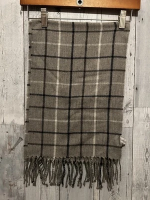 CALVIN KLEIN Hombre Invierno Bufanda Gris Negro Cuadros 66x11 Foto 1 de 2