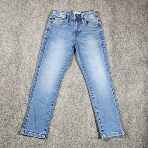 Lucky Brand Jeans Girls Size 8 Blue Elastic Waist Classic Straight Stretch - Picture 1 of 14