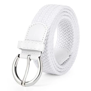 Women Braided Woven Elastic Stretch Belt Canvas Casual Belt for Jeans Pants,E... - Picture 1 of 9