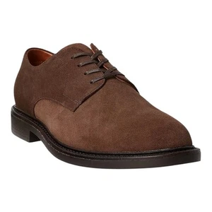Zapatos de vestir Derby Polo Ralph Lauren para hombre Asher gamuza con cordones tostados talla 9 - Imagen 1 de 4