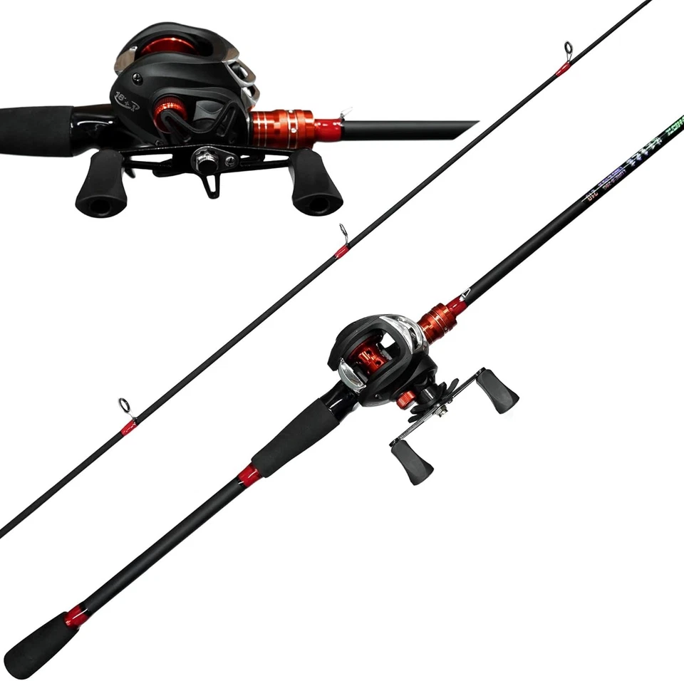 Fishing Rod and Reel Combo, Baitcasting Combo Baitcast Reel, 6 Foot 7 Foot 2-... - Image 1 of 1