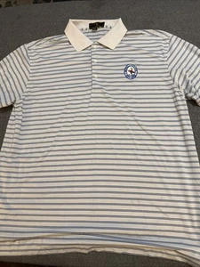 Bethpage Black Collection Black Course Blue Stripe Performance Golf Polo Mens XL - Picture 1 of 3